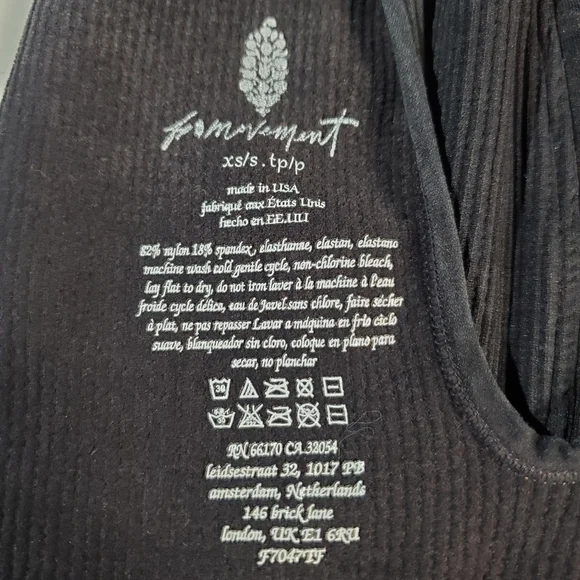 FP Movement by Free People Charcoal Ribbed Tank Top - Picture 4 of 7